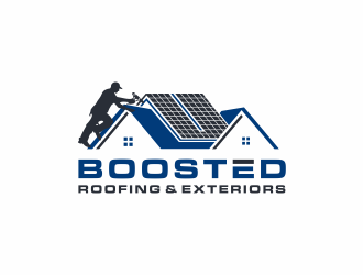 Boosted Roofing & Exteriors logo design by ammad