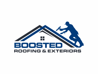 Boosted Roofing & Exteriors logo design by ammad