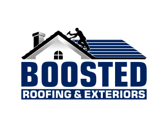 Boosted Roofing & Exteriors logo design by pakNton