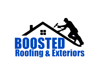 Boosted Roofing & Exteriors logo design by Girly