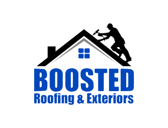 Boosted Roofing & Exteriors logo design by Girly