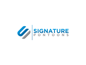 Signature Pontoons logo design by Shina