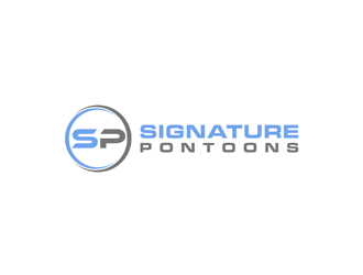 Signature Pontoons logo design by johana