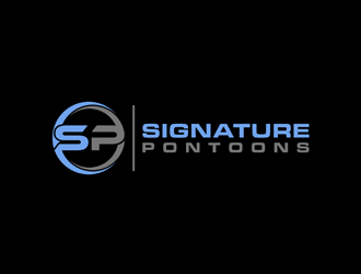 Signature Pontoons logo design by johana