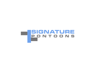 Signature Pontoons logo design by johana