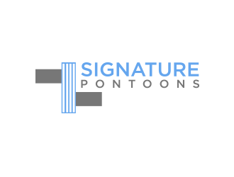 Signature Pontoons logo design by Inlogoz