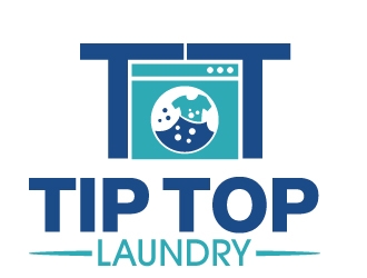 TIP TOP LAUNDRY logo design by PMG