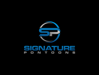 Signature Pontoons logo design by ammad