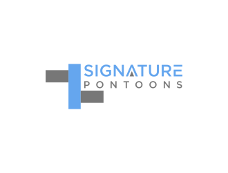 Signature Pontoons logo design by ammad