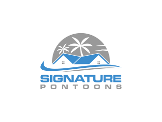 Signature Pontoons logo design by RIANW