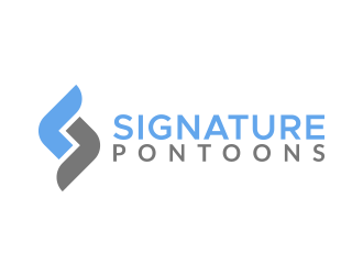 Signature Pontoons logo design by lexipej
