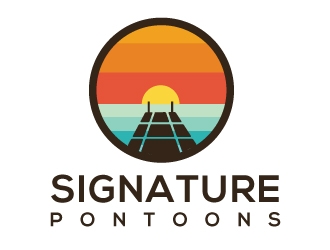 Signature Pontoons logo design by Suvendu