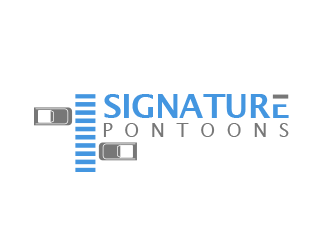 Signature Pontoons logo design by BeDesign