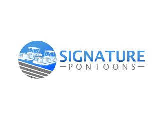 Signature Pontoons logo design by BeDesign