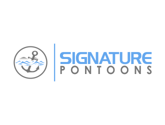 Signature Pontoons logo design by giphone