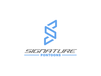 Signature Pontoons logo design by SmartTaste