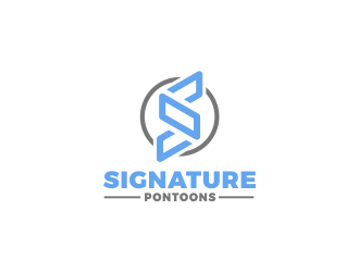 Signature Pontoons logo design by SmartTaste