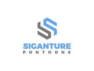 Signature Pontoons logo design by SmartTaste