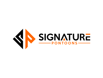 Signature Pontoons logo design by ubai popi