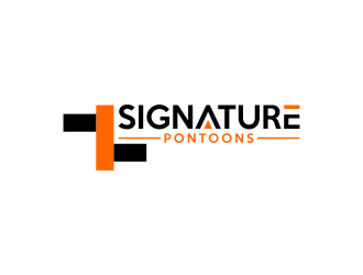Signature Pontoons logo design by ubai popi