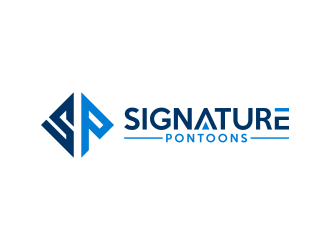 Signature Pontoons logo design by ubai popi