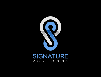 Signature Pontoons logo design by mashoodpp