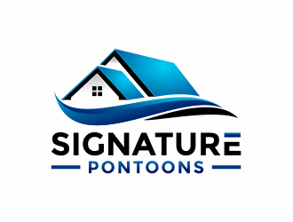 Signature Pontoons logo design by mutafailan