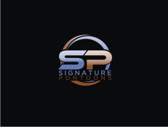 Signature Pontoons logo design by berkahnenen