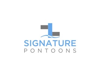 Signature Pontoons logo design by berkahnenen