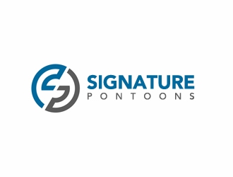 Signature Pontoons logo design by gilkkj