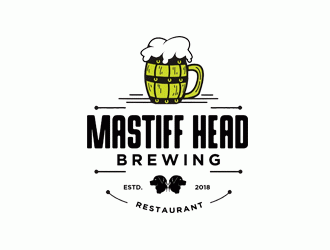 Mastiff Head Brewing logo design by DonyDesign
