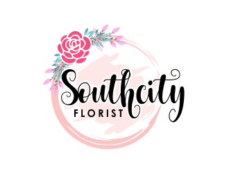 Southcity Florist logo design by Girly
