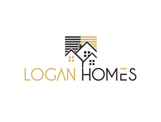 LOGAN HOMES logo design by YONK