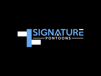 Signature Pontoons logo design by ubai popi