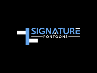 Signature Pontoons logo design by ubai popi