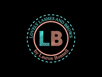 Lovely Lashes and Brows by Lauren Bonnell logo design by BaneVujkov