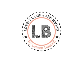 Lovely Lashes and Brows by Lauren Bonnell logo design by BaneVujkov
