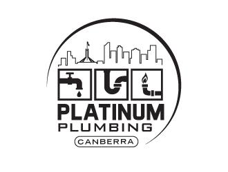Platinum Plumbing Canberra logo design by Foxcody