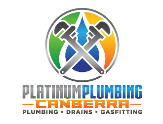 Platinum Plumbing Canberra logo design by scriotx