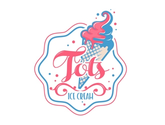 TOTS Ice Cream  logo design by DreamLogoDesign