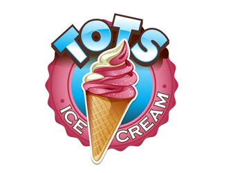 TOTS Ice Cream  logo design by DreamLogoDesign