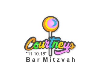 Courtneys Bat Mitzvah logo design by samuraiXcreations