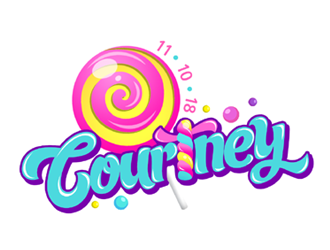 Courtneys Bat Mitzvah logo design by ingepro