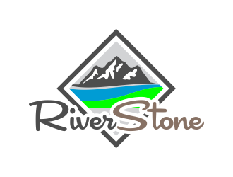 River Stone logo design by AisRafa