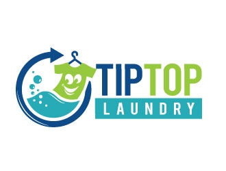 TIP TOP LAUNDRY logo design by REDCROW