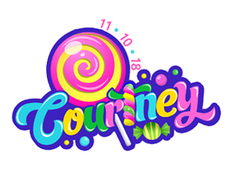 Courtneys Bat Mitzvah logo design by ingepro