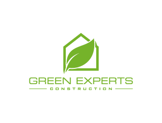 Green Experts Construction logo design by pencilhand