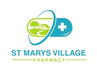 ST MARYS VILLAGE PHARMACY logo design by PMG