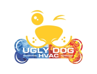 Ugly Dog HVAC logo design by ruki