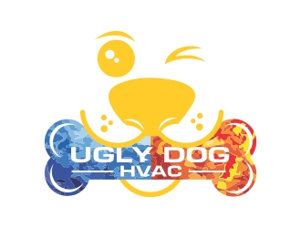 Ugly Dog HVAC logo design by ruki